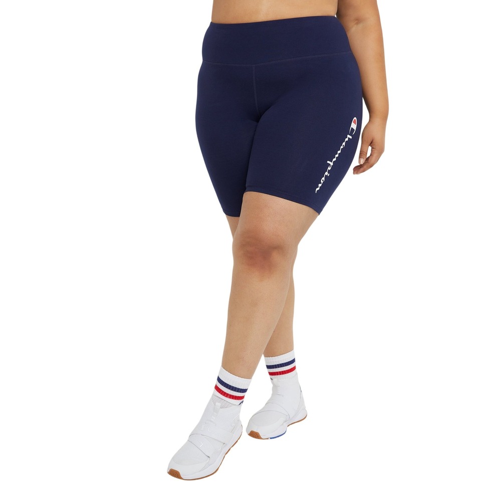 899.Champion Women's Plus Bike Shorts Blue Size 3X Stretch Active Workout Casual